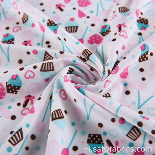 Dễ thương Ice Cream mẫu Polyester Jersey